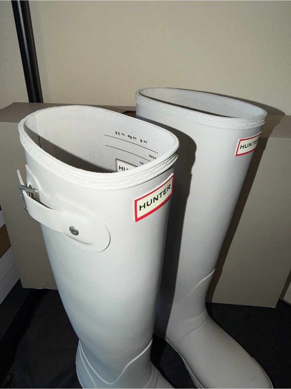 Hunter ❤️🔥 Original Tall Light grey Rain Boots - Picture 10 of 10